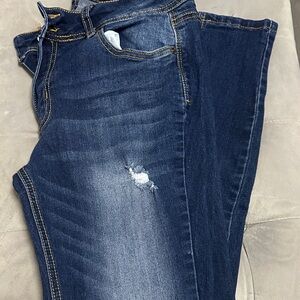 Encore Jeans Dark Blue Flare & Wide Leg